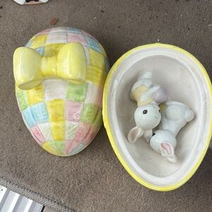 Cute Bunny Figurines with Colorful Accents